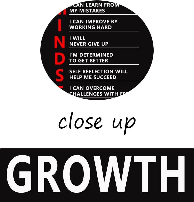 Growth Mindset Office Decor Inspirational Canvas Wall Art Motivational Poster Inspiring Prints Artwork for Home Living Room Wall Decor Painting Pictures Gym Framed Ready to Hang[18''W X 24''H]