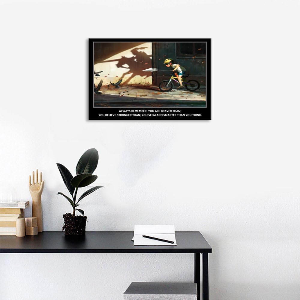 Inspirational Office Wall Decor Motivational Success Canvas Wall Art You Seem And Smarter Than You Think Posters Prints Entrepreneur Quote Wall Picture Paintings Artwork Home Framed[12''W X 18''H]