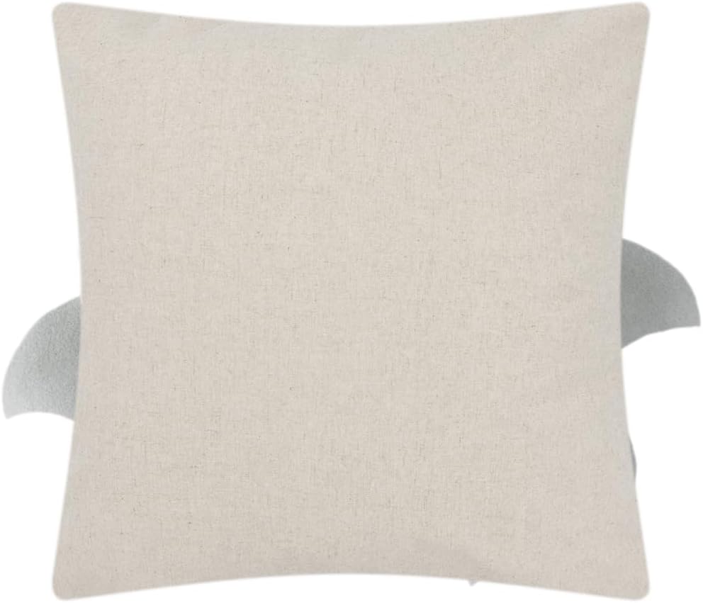 JWH Flower Throw Pillow Cover Decorative 3D Floral Accent Pillow Case Stereo Cushion Handmade Pillowcase for Car Bedroom Bed Couch Sofa 18x18 Inch Ivory White