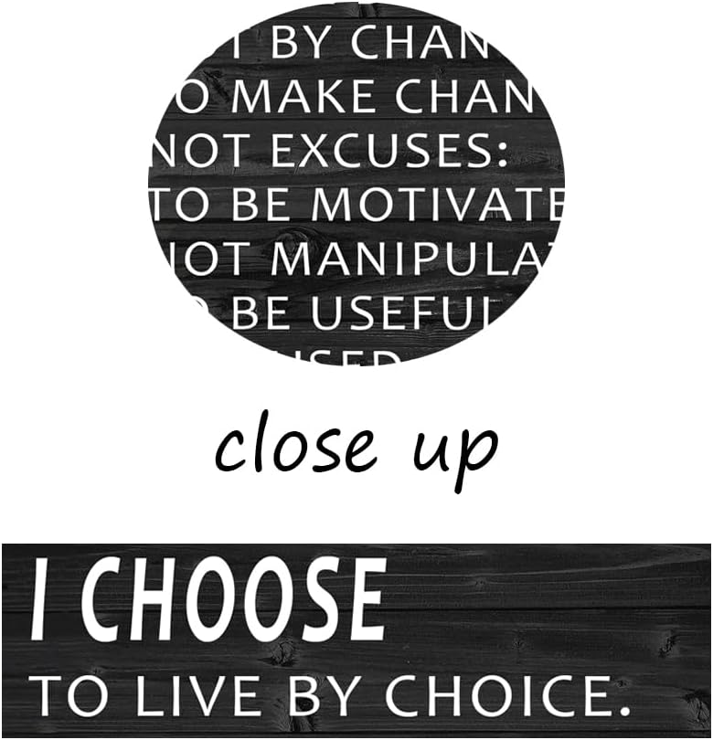 Inspirational Wall Art Pictures Office Wall Decor Motivational Quotes Canvas Painting I Choose to Live by Choice Artwork Framed Home Decor for Bedroom Living Room Ready to Hang[30″W X 40′'H]