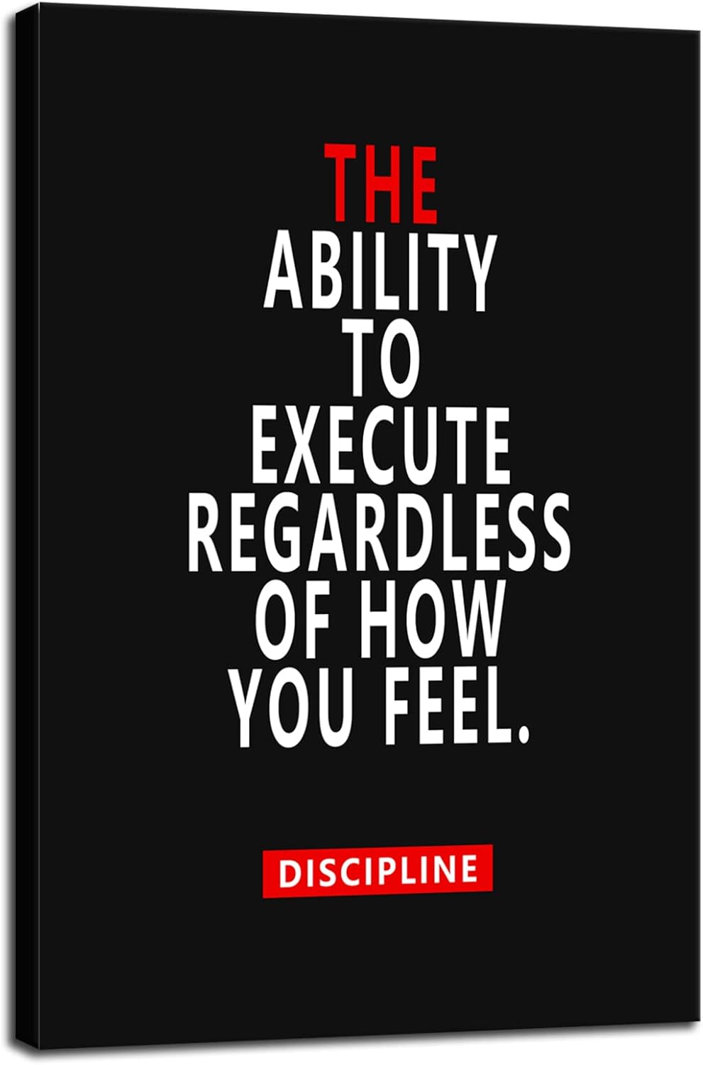 Inspirational Office Wall Art Motivational Canvas Wall Art Discipline Poster Print Wall Decor Entrepreneur Quote Paintings Picture Artwork for Living room Home Decor Ready to Hang[24''W x 36''H]