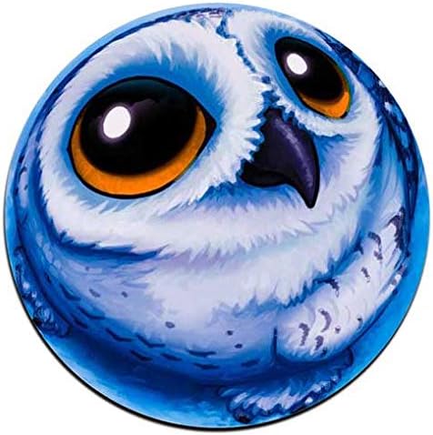 Cute Owl Round Coaster Set - Made of Recycled Rubber - Set of 4