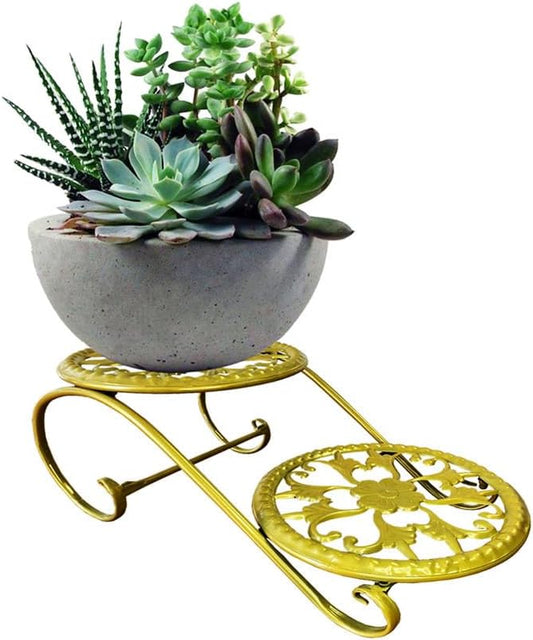 plant stand (Gold, 2 Tier)