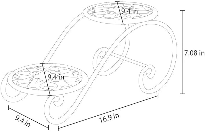 plant stand (Gold, 2 Tier)