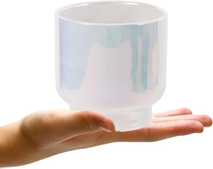 LB Blue White Ceramic Planters for Indoor Plants, Succulent Plant Pots Ceramic Plant Pot, Modern Flower Pots for Living Room Office Home Decor, Round Flower Pot of 4.3 Inch(Plant Not Included)