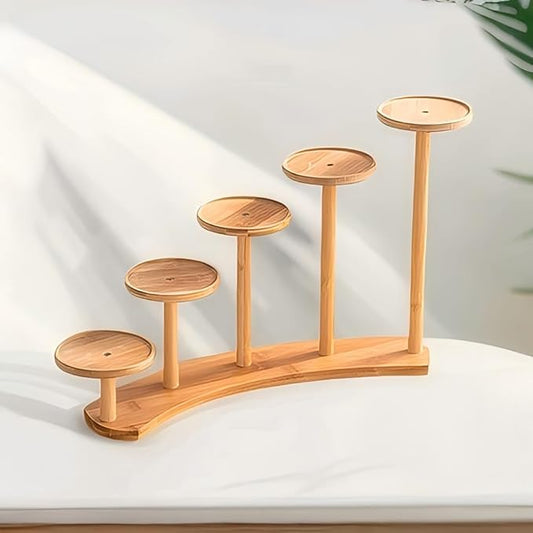 5 Tiers Desk Plant Stand Window Sill Plant Shelf Tabletop Succulent Stand Flower Pot Stand Holder Desktop Plant Stand Indoor Plant Rack for Succulent Herb in Living Room Office (Circle)