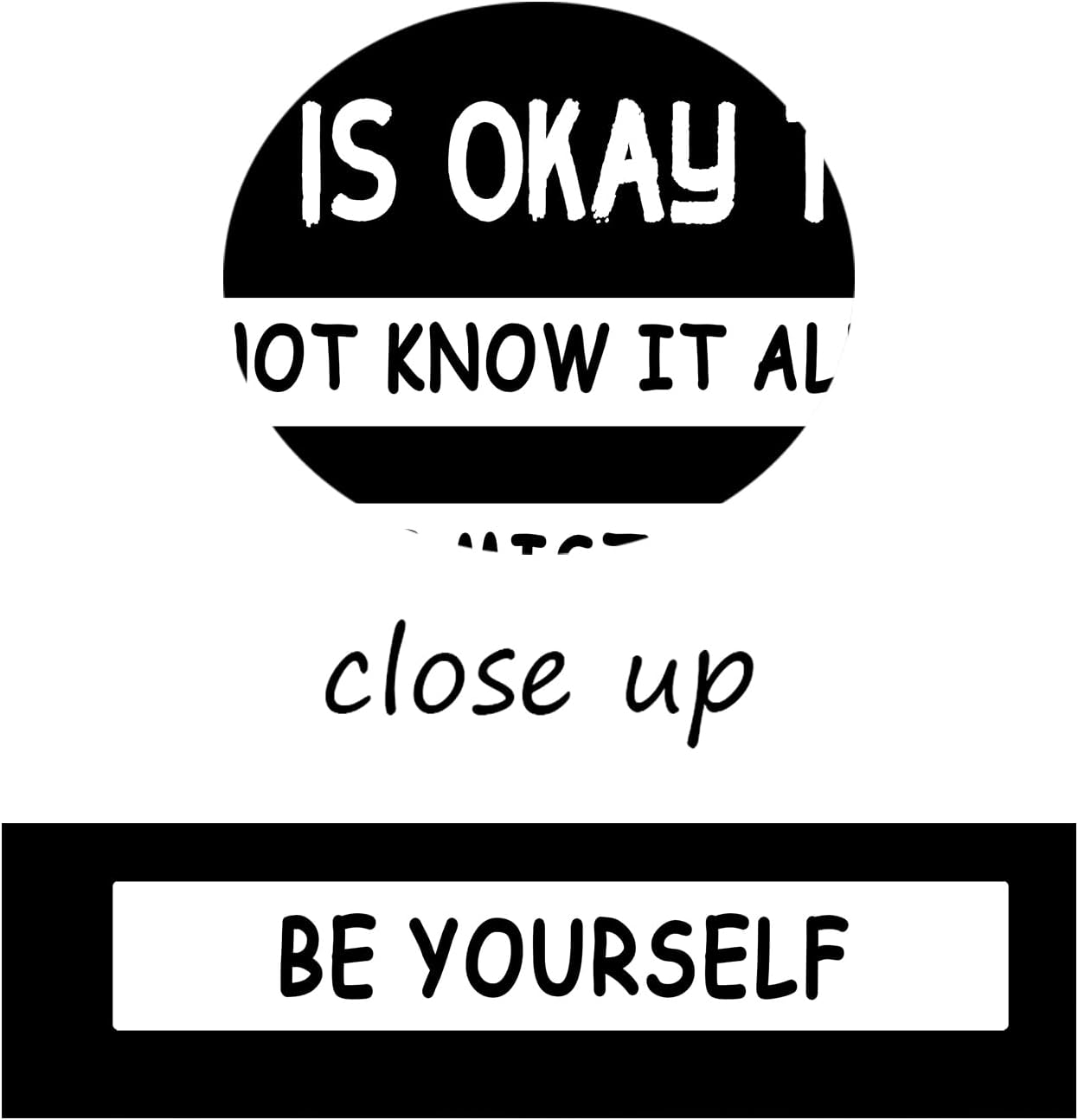 Inspirational Wall Art It Is Okay To Be Yourself Classroom Wall Decor Teacher Supplies Playroom Decor Motivational Quotes School Office Poster Print Artwork Ready to Hang [12''W X 18''H]