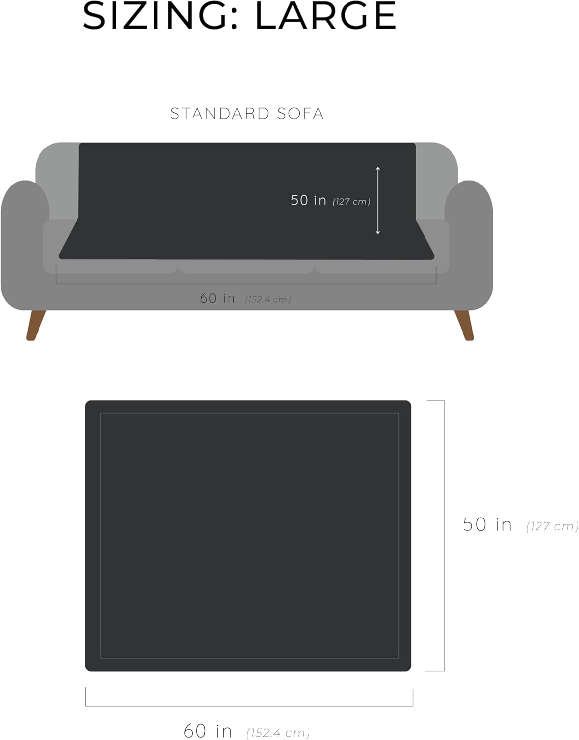 GRACED SOFT LUXURIES Charcoal Faux Fur Throw Blanket | Ultra Soft & Fluffy 50x60 inches | Cozy, Thick & Warm | Perfect for Bed or Couch | Kids & Adults