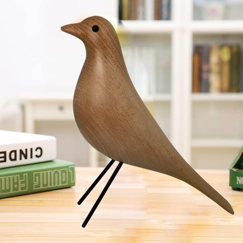 Mid-Century Wood Bird Home Decor - Modern Style Birds Ornaments for Living Room Office Desk Decoration(Wood)…