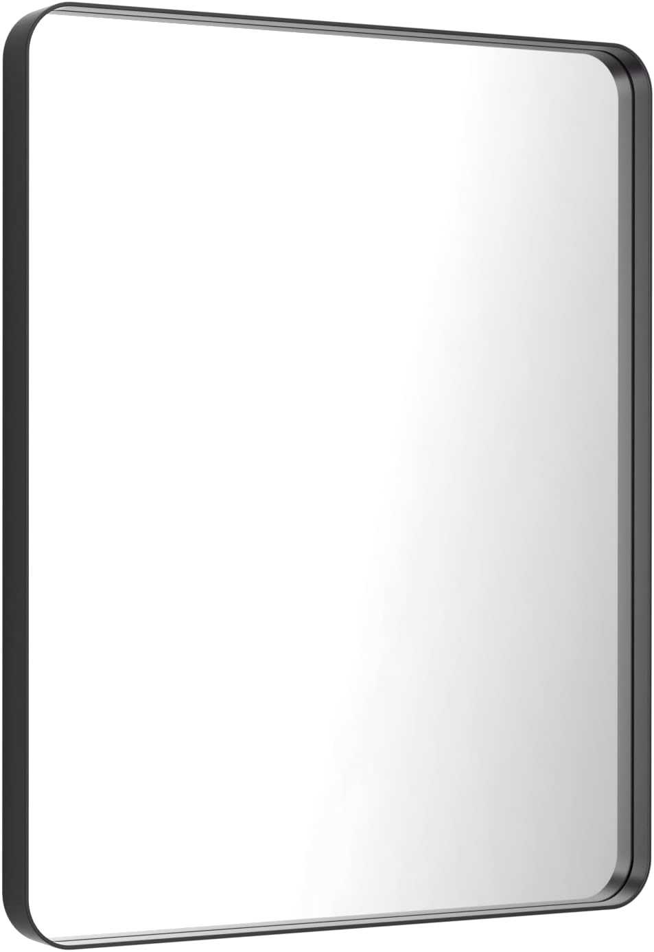 LOAAO 30X36 Inch Black Metal Framed Bathroom Mirror for Wall, Matte Black Bathroom Vanity Mirror Farmhouse, Anti-Rust, Tempered Glass, Hangs Horizontally or Vertically