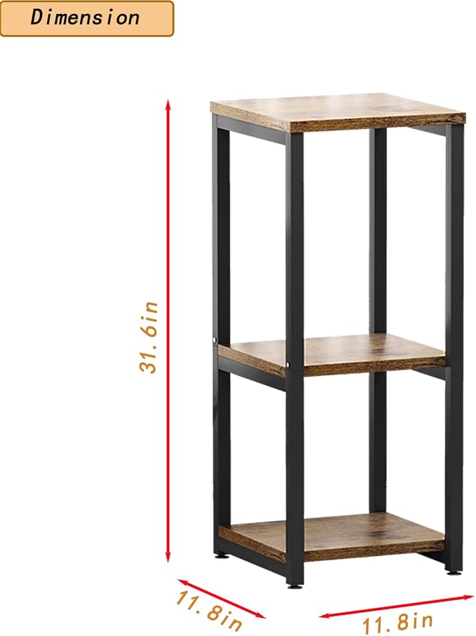 Plant Stand Indoor Corner Tall 3 Tier Metal Modern Flower Storage Plant Shelf Holder for Living Room Balcony Garden,Black (3 Tier-Black)