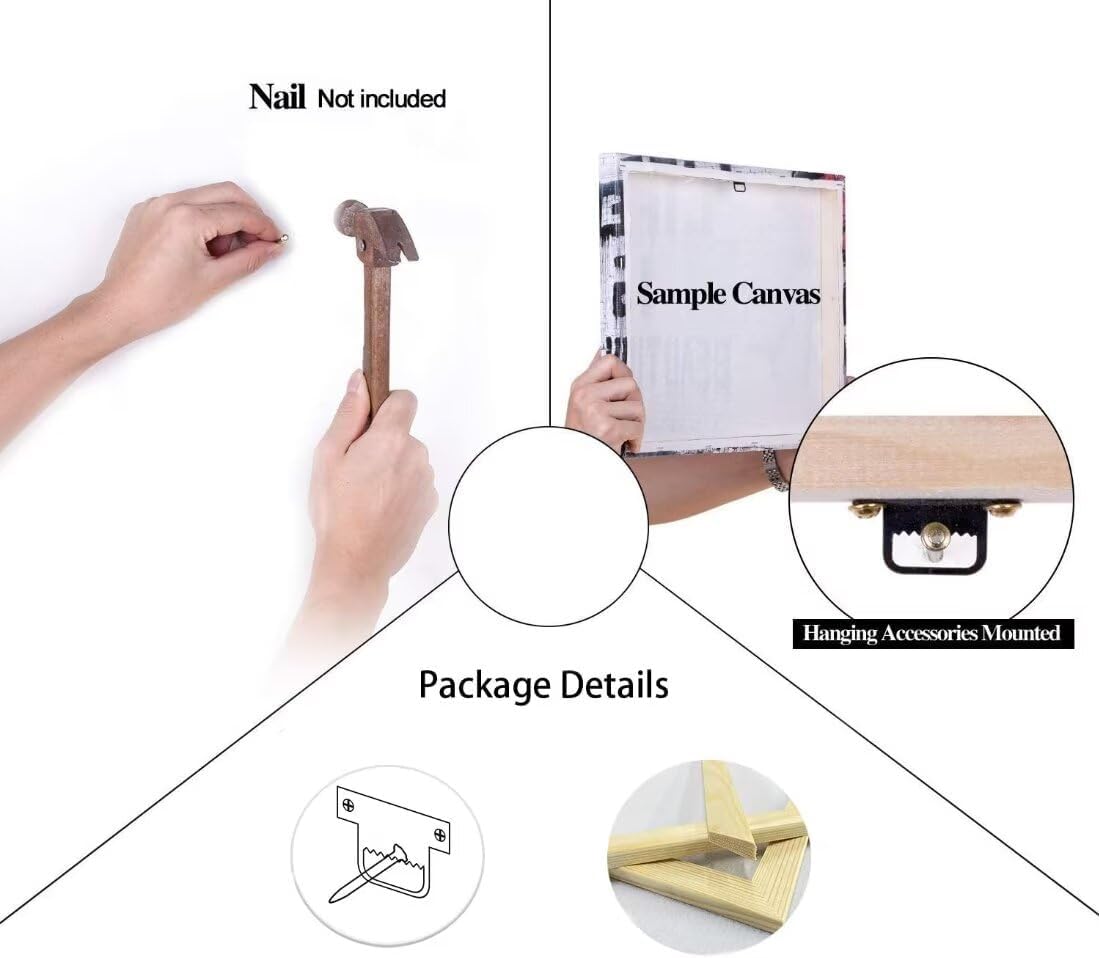 Inspirational Canvas Wall Art Motivational Painting Positive Quotes Poster Ten Things That Require Zero Talent Posters Print Office Wall Decor Artwork for Home Living Room Framed[18''W X 24''H]