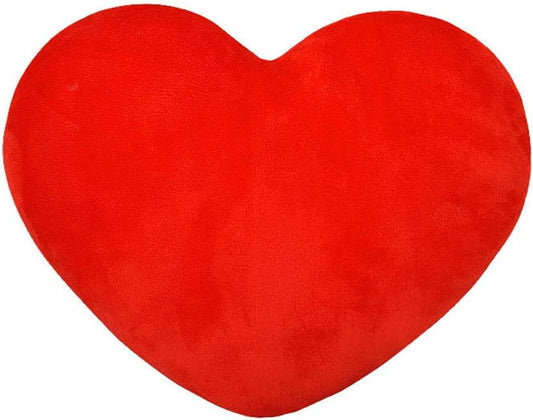 Cute Plush Red Heart Pillow Cushion Toy Throw Pillows Gift for Friends/Children/Girls/Dogs on Valentine's Day Fit for Living/Bed/Dining/Sofa/Cars, 11.8 X 11 Inch (Red)