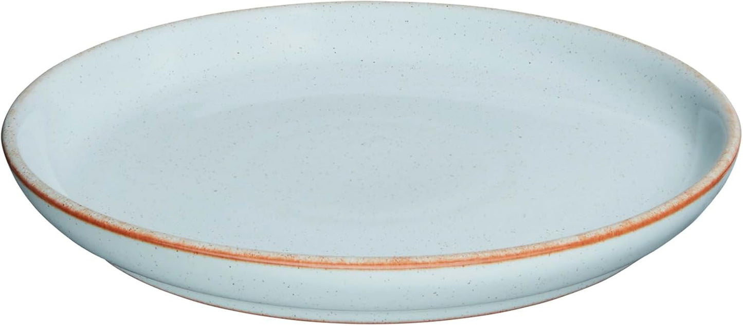 Denby Heritage Pavilion Medium Coupe Plate Dia. 210X25 Mm Light Blue