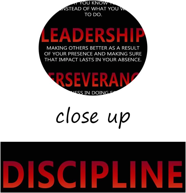 Inspirational Poster Discipline Leadership Perseverance Quote Motivational Wall Art for Office Canvas Painting Prints Wall Pictures for Living Room Bedroom Decor Framed Artwork [24''W x 36''H]