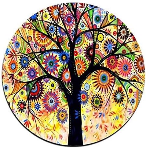 Color Tree of Life Round Coaster Set - Made of Recycled Rubber - Set of 4
