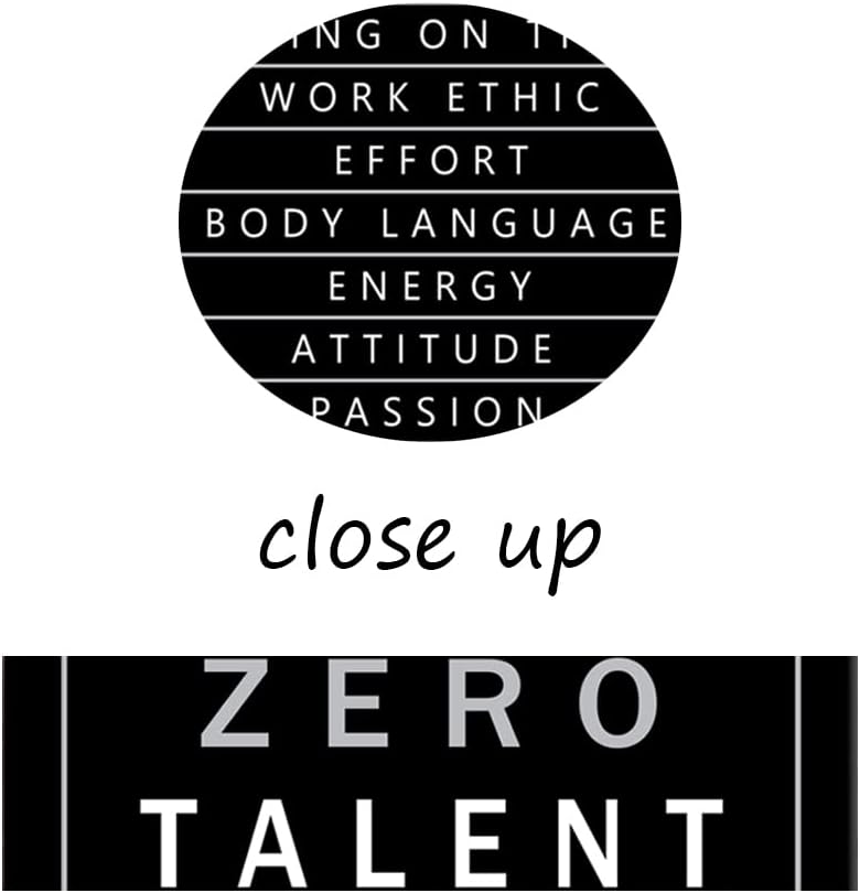 Inspirational Framed Canvas Wall Art Motivational Positive Entrepreneur Quotes Ten Things That Require Zero Talent Modern Home Office Decoration Artwork Paintings Stretch Ready to Hang[12" W X 18" H]