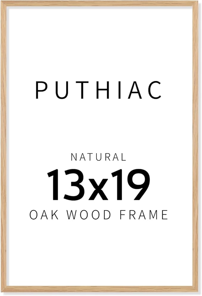 13x19 Oak Wood Picture Frame - 13"x19" Poster Frames for Wall, 13x19 Picture Frames for Wall, 13 x 19 Picture Frames, 13 x 19 Frames for Wall(1 Pack, Beige)