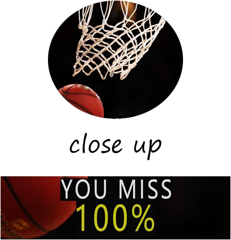 Inspirational Sports Star Quotes Canvas Wall Art Motivational Positive Affirmation Poster Decor Print Modern Inspiring Picture Painting Framed Artwork for Office Home Wall Decor[24''W X 36''H]