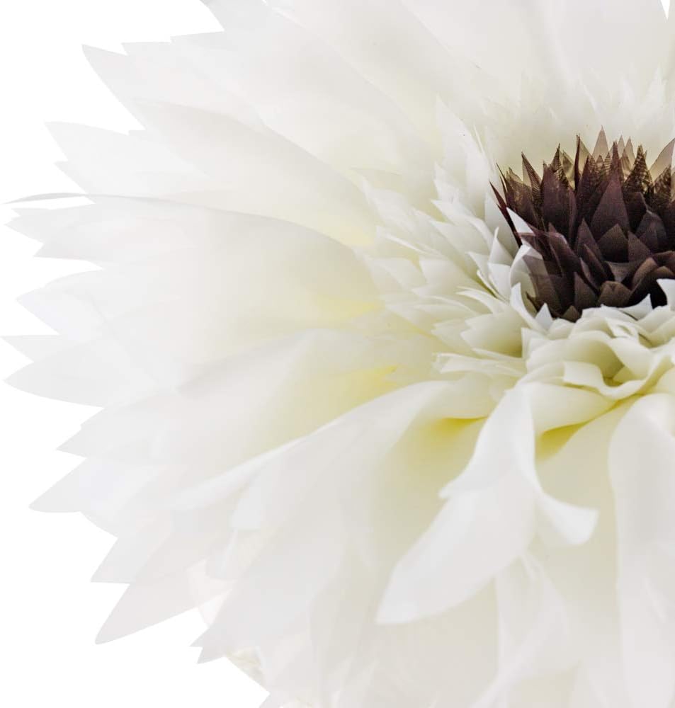 Handmade 3D Flower Round Throw Pillows with Inserts Included Decorative Daisy Accent Pillows Cute Soft Floral Velvet Cushion for Bed Couch Chair Bedroom Living Room Home Decor 12 Inch White