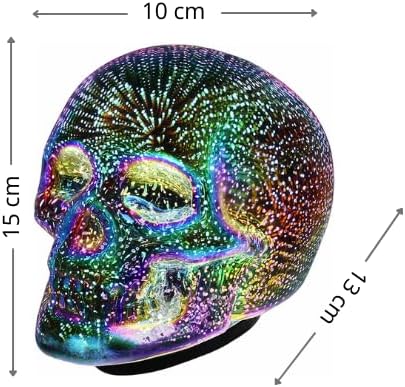 Tradeopia Led Skull Table Lamp, Requires 3 X AAA Batteries, Ideal for Room Decor Table Desk Decor Lamps, Lava lamp, Halloween