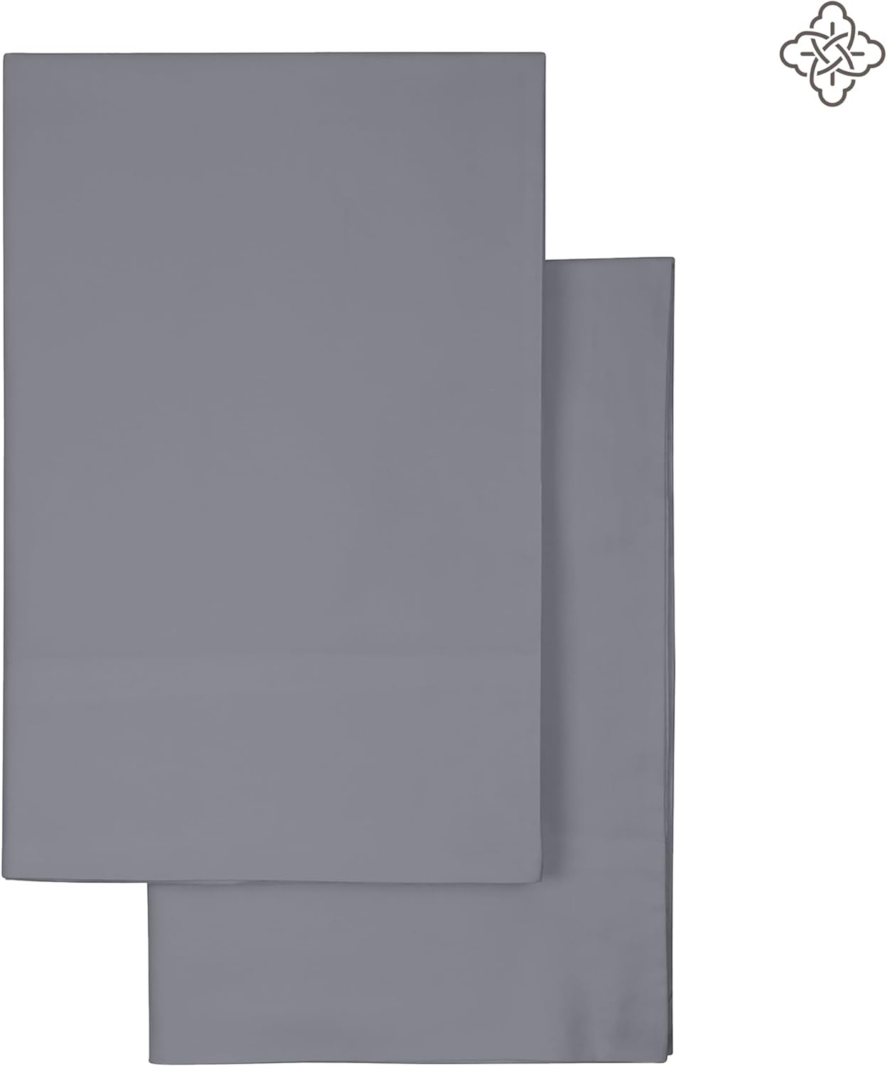 Bioweaves 100% Organic Cotton King Pillow Cases 300 Thread Count Soft Sateen Weave GOTS Certified – King Size, Set of 2, Stone