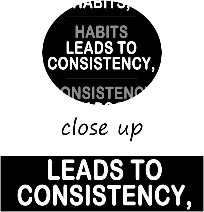 Inspirational Canvas Wall Art Painting Discipline Habits Consistency Growth Pictures Motivational Quotes Posters and Prints Artwork for Modern Office Classroom Home Wall Decor Framed[24''W x 36''H]