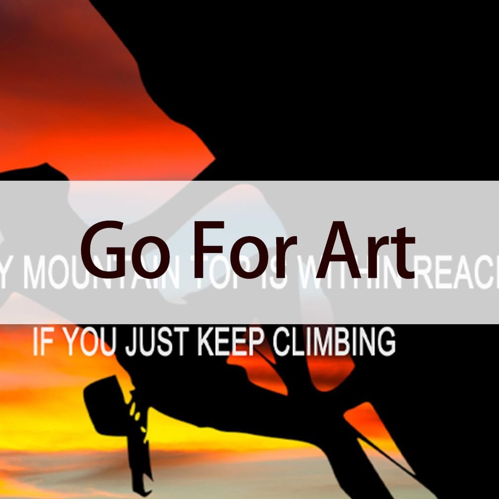 GoForArt Mountain Motivational Canvas Wall Art, Famous Quote Prints Wall Decor, Positive Inspirational Poster for Office Living Room, Bedroom Dining Room Artwork Home Decoration 12x18in