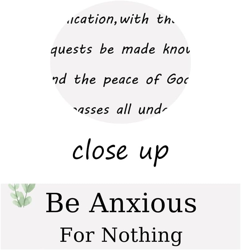 Inspirational Canvas Wall Art Philippians 4:6-7 Motivational Be Anxious for Nothing Quote Canvas Print Positive Christian Quotes Canvas Painting Office Home Wall Decor Framed[12''W X 18''H]