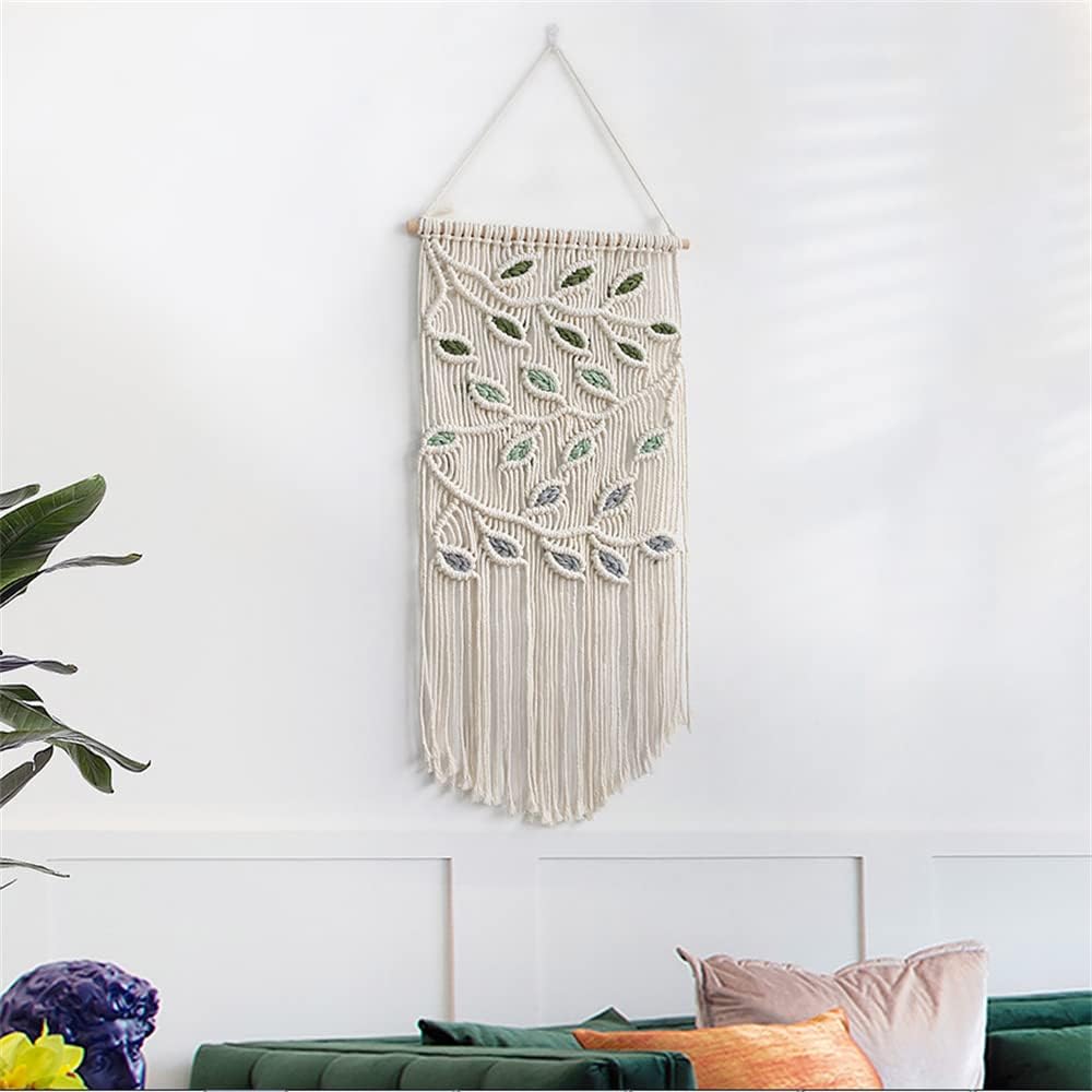 BMIDRUT Macrame Hanging Tapestry Boho Hand Woven Tapestries Dream Catchers Boho Wall Art Decor Home Wall Decor Wall Pediment 16x30 Inch