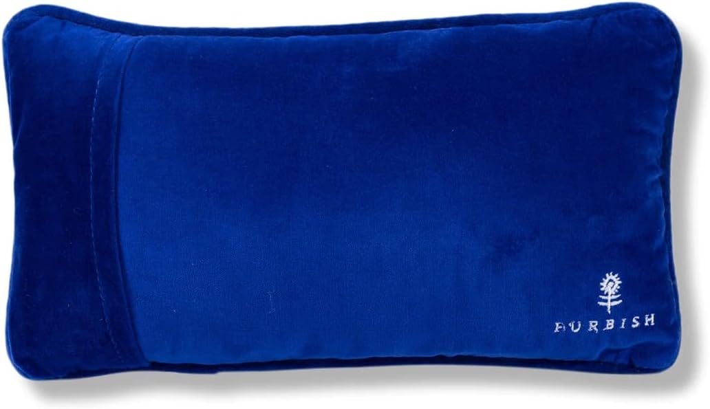 FURBISH Needlepoint Decorative Throw Pillow - Nice Things - 8" x 14" - Small Embroidered Accent Pillow for Bed, Chair, Couch, Sofa - Eclectic Home Decor