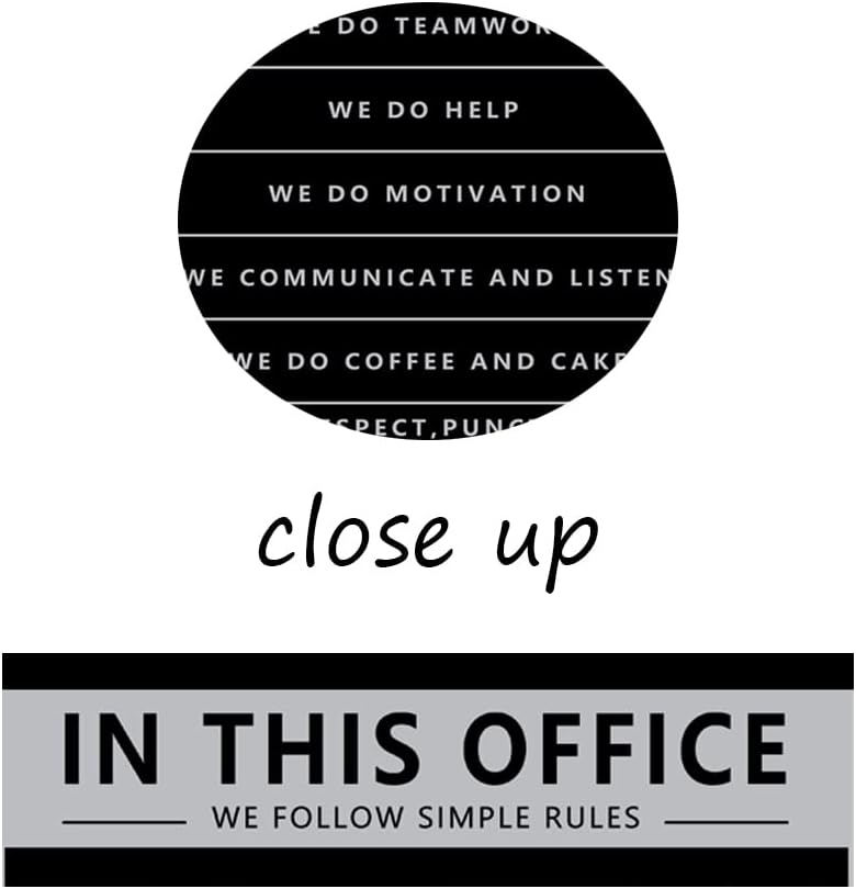 In This Office Inspirational Canvas Wall Art for Office Motivational Entrepreneur Quotes Poster Painting Print Teamwork Office Wall Decor Artwork Living Room Framed Ready to hang[24''W x 36''H]