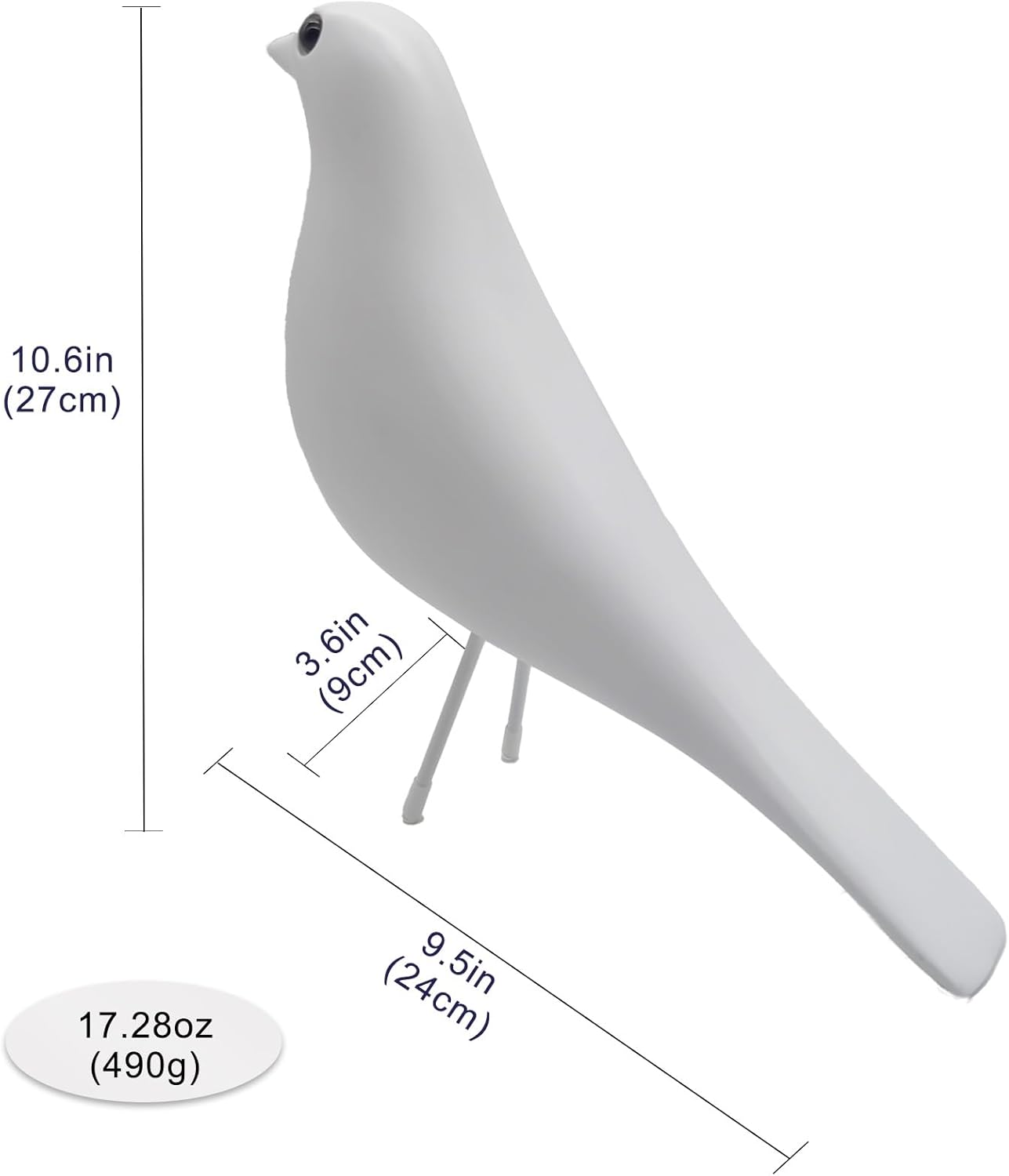 Mid Century Modern Bird Figurines - Decorative Sculptures for Living Room, Shelf, Mantle, TV Stand, Tabletop, Nightstand, Office, Kitchen - Unique Home Decor & Gifts for Bird Lovers