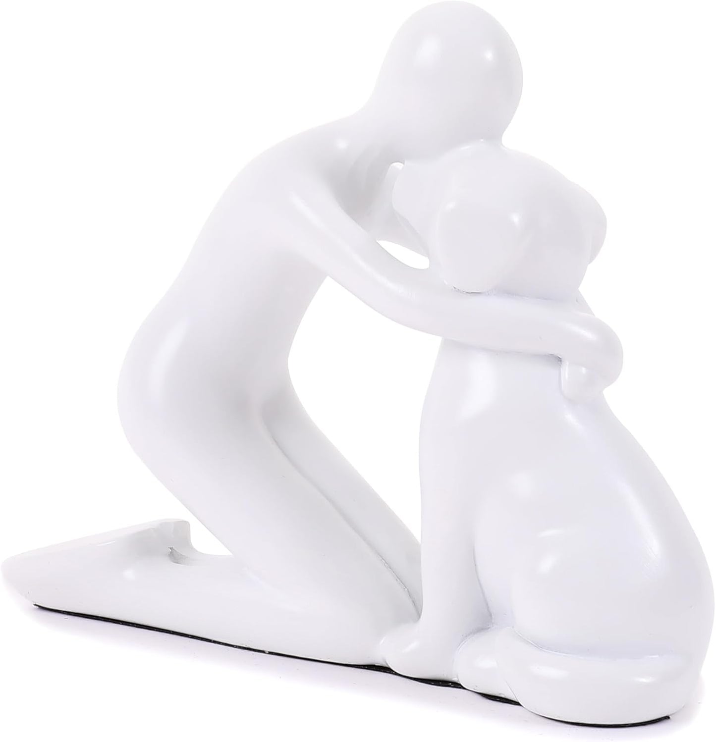 Dog Dad Gifts for Men, Cute Figurines Statue,Unique Mini Shelf Decor for The Home,Room,Bathroom,Office,Lovely Decorations for Dogs Lover (White)