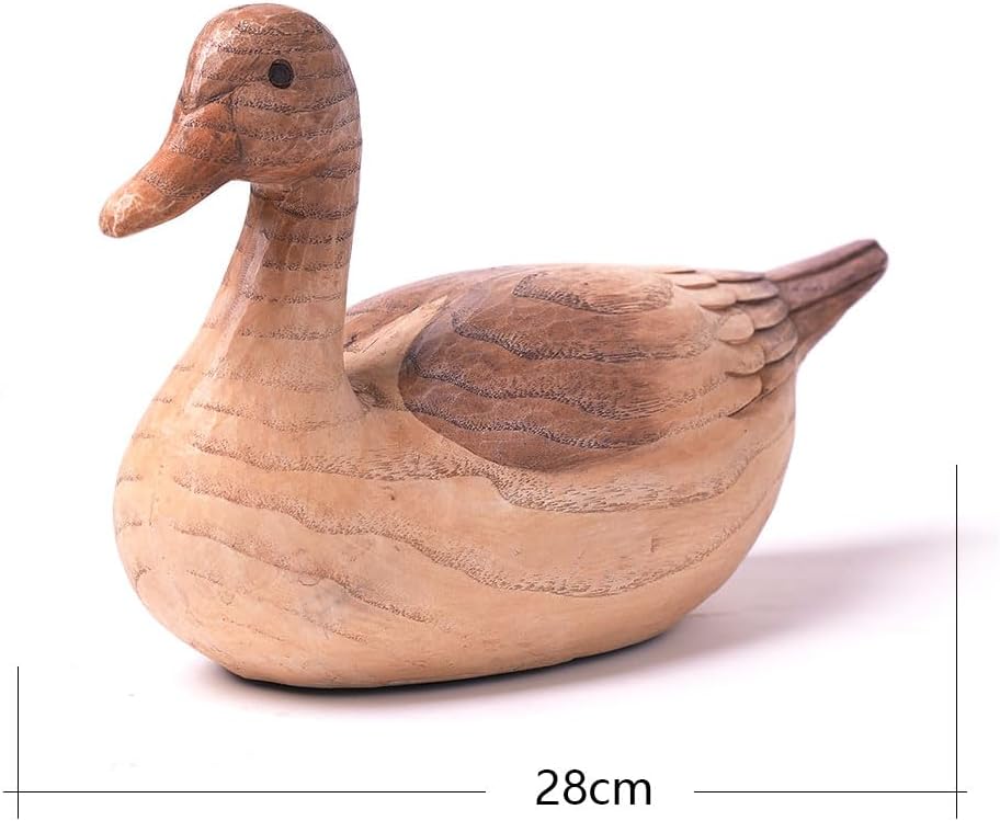 HAUCOZE Duck Decor Statue Animal Figurine Sculpture Modern Arts Polyresin 11.0inch