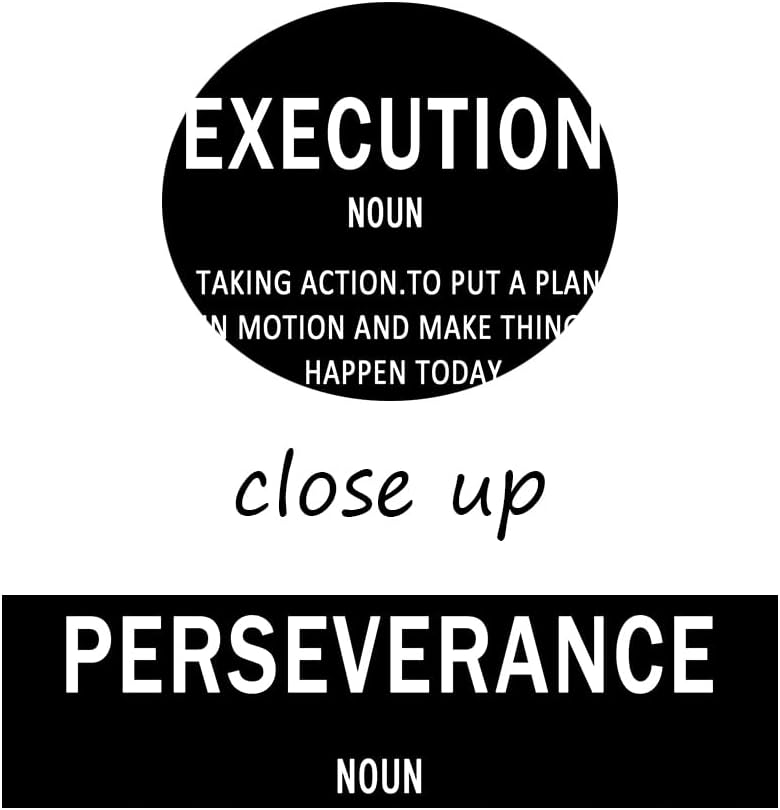 Inspirational Canvas Wall Art Motivational Quotes Poster Print Execution Perseverance Saying Words Picture for Home Living Room Office Bedroom Wall Decor Artwork Ready to Hang [30''Wx 40''H]