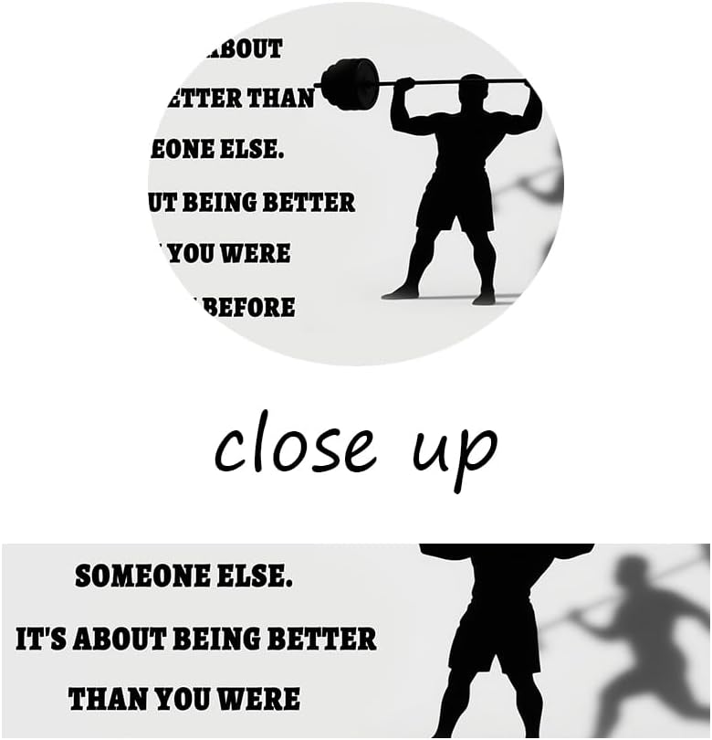 Inspirational Canvas Wall Art Motivational Gym Fitness Quotes Poster Print Dumbbells Sport Picture Painting Wall Decor Artwork for Modern Home Bedroom Bathroom School Ready to Hang [12''Wx18''H]