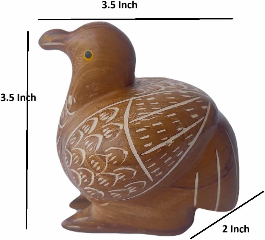 Lovely Wooden Hand Carved Wooden Animal Statue, Boho Decor Sculpture Art Decorative Rustic Home Decor Accent Handmade Handcrafted Decoration (Bird)