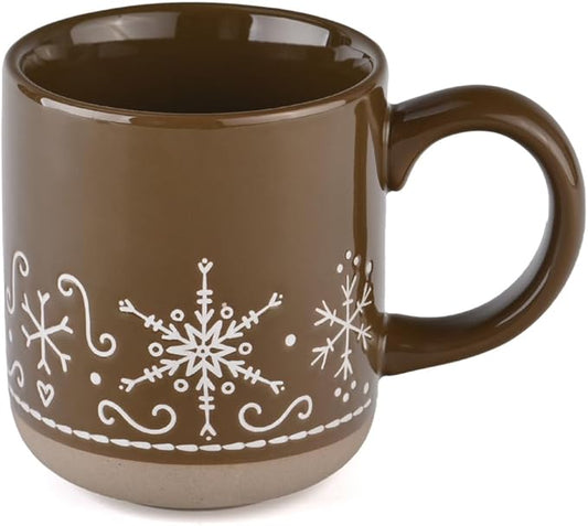Sweet Water Decor Gingerbread Coffee Mug, 14oz Stoneware Christmas Mug, Dishwasher & Microwave Safe, Large Holiday Winter Cup for Coffee, Tea & Hot Chocolate, Stocking Stuffer Gifts for Women