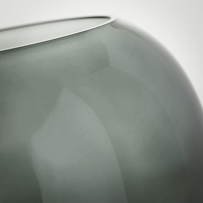 Sullivans Smoked Glass Vase, Flower Vase for Modern Home Decor, Minimalist Vase for Shelf and Table, Vases for Centerpieces, Living Room, Bedroom, Kitchen, and Office Decor (G8449)