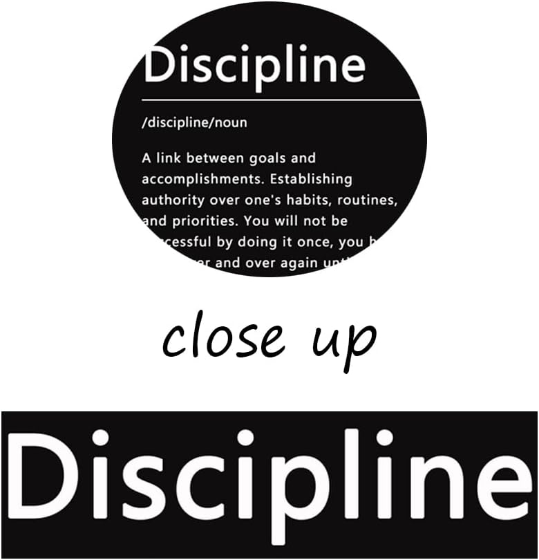 Inspirational Office Wall Decor Motivational Discipline Noun Canvas Wall Art Posters Prints Entrepreneur Quote Wall Picture Paintings Artwork Home Bedroom Framed Ready to Hang[12''W X 18''H]