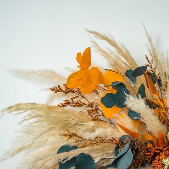 1pc DIY Neutral Pampas Grass Wall Hanging – 35 Inch Beige to Brown Reed Bouquet for Wedding Arches, Home Entryways, and Boho Wall Decor (Autumn Blaze)