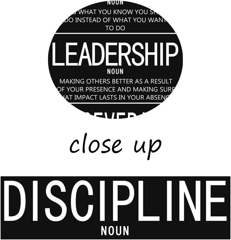 Inspirational Office Canvas Wall Art Motivational Entrepreneur Proverb Disclpline Noun Leadership Noun Perseverance Noun Painting Poster Artwork Home Wall Decor Framed Ready to Hang[12"W X 18"H]