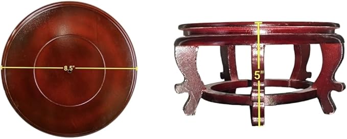 Wooden Fishbowl Display Vase Pot Planter Stand Plant Pot Display Stand (8.5)