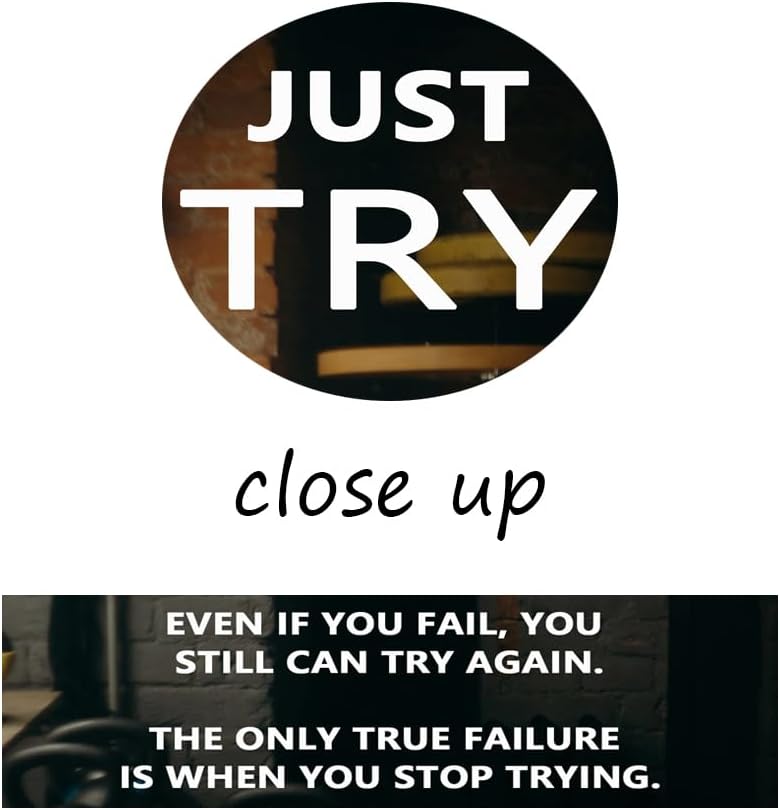 Inspirational Canvas Wall Art Just Try Inspiring Poster Motivational Entrepreneur Quotes Print Artwork Painting Picture for Framed Home Decor Office Living Room Ready to Hang[18''W X 24''H]