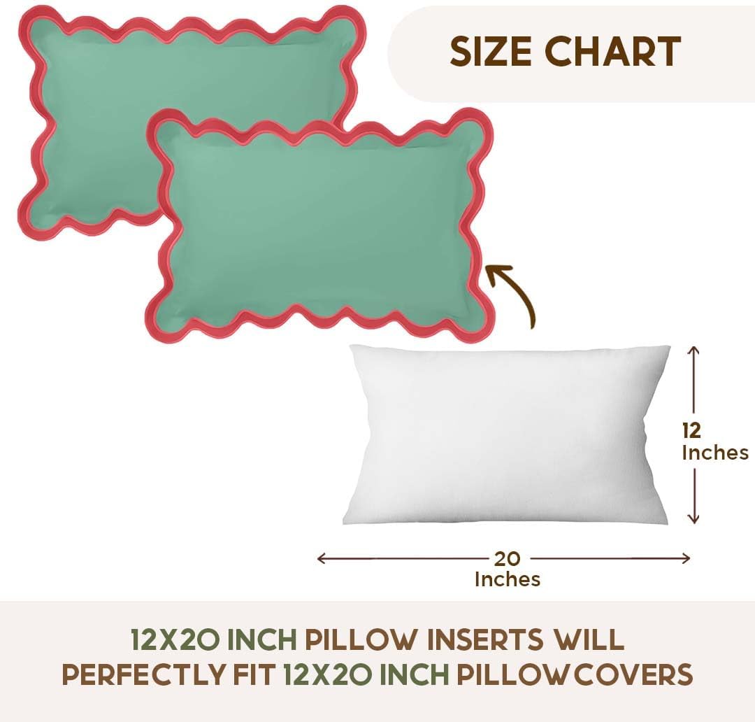 Folkulture Christmas Throw Pillow Covers 12x20 Lumbar – Decorative Couch Pillows for Living Room, Set of 2 Cute Outdoor Boho Pillow Covers, Green Xmas Throw Pillows for Christmas Décor