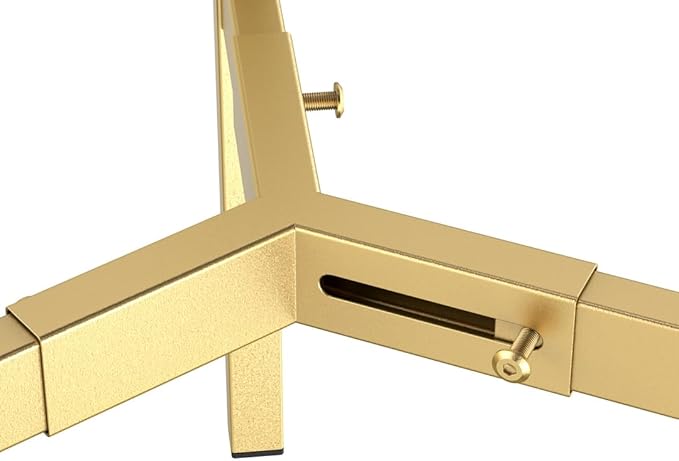 Metal Plant Stand, Adjustable Size Fits 10 12 13 14 15 16 Inches Large Planter Pot,Mid Century Expandable Plant Holder Indoor Outdoor Corner (HeavyGold-III, Fits all pots between 8" and 16")