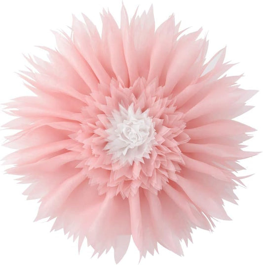 Cute Pink Flower Pillow Decorative Round Throw Pillows Handmade 3D Daisy Floral Accent Pillowcases Soft Cushion for Bed Couch Chair Car Bedroom Living Room Home Decor Unique Gifts 12 Inch