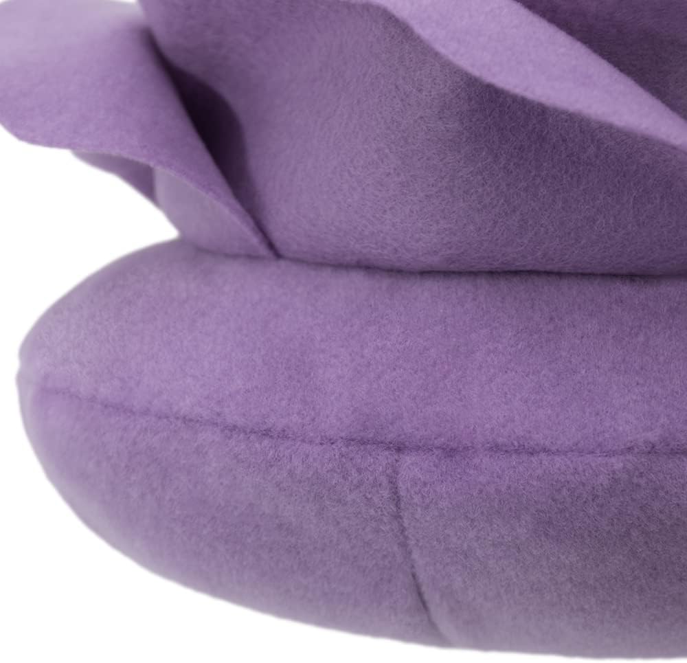 JWH Purple Flower Throw Pillow Cover Aesthetic Decorative Stereo Floral Accent Pillow Case Round Cushion Handmade Pillowcase for Couch Bed Living Room Chair Bedroom Chair 14 Inch Violet