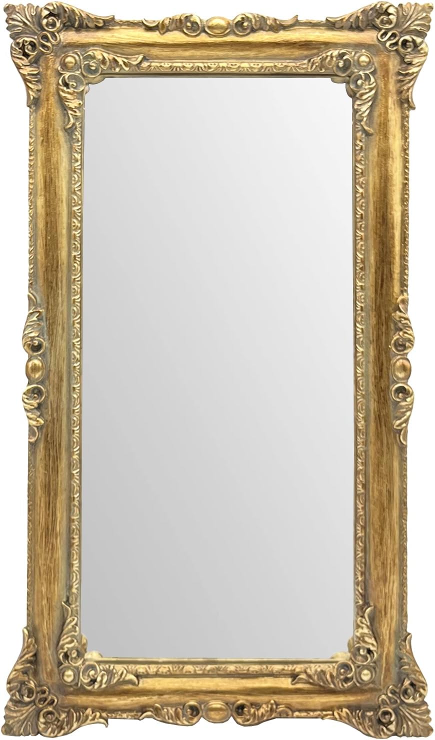 Gold Vintage Mirror 8x14 Inch, Antique Ornate Decorative Mirror for Desk & Wall, Small Vanity Mirror for Makeup Wall Decor, Antique Gold
